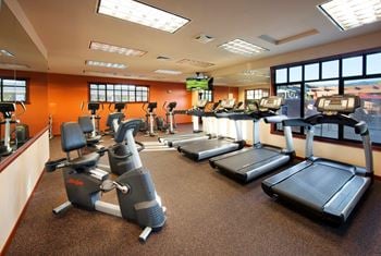 Fitness center with modern equipment